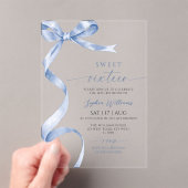 Blue Bow Sweet 16 Birthday Acryleinladungen (Insitu (Handheld))