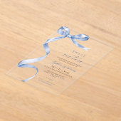 Blue Bow Sweet 16 Birthday Acryleinladungen (Ablage )