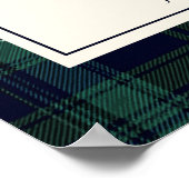 Blue Bow Teddy Bear Birthday Welcome Sign Poster (Ecke)