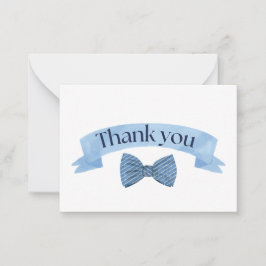 Blue Bow Tie Thank You Card Mitteilungskarte