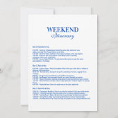 Blue Bow Tropical Bachelorette Einladung (Rückseite)