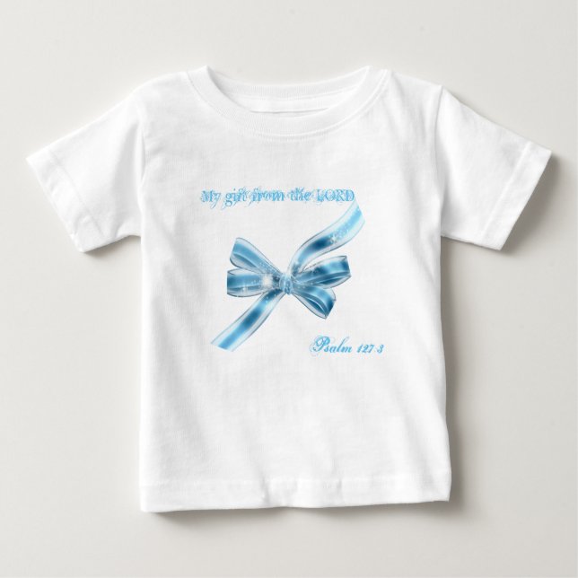 Blue Bow Tutu Bodysuit Baby T-shirt (Vorderseite)