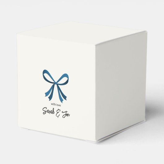 Blue Bow und Mistletoe Geschenkschachtel (Rückseite)