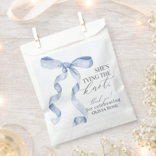 Blue Bow verbindet das Knot-Brautparty-Dessert Geschenktütchen