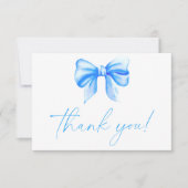 Blue Bow Vielen Dank Card Dankeskarte (Vorderseite)
