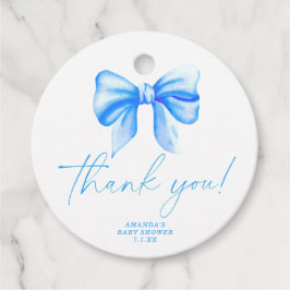 Blue Bow Vielen Dank Card Geschenkanhänger