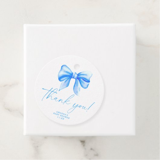 Blue Bow Vielen Dank Card Geschenkanhänger (Beispiel)