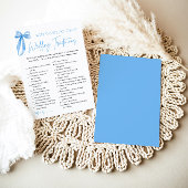 Blue Bow Wedding Traditions Brautparty Game Einladung