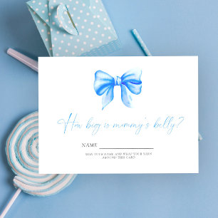 Blue Bow Wie groß ist das Bauchspiel der Mama Begleitkarte