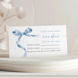 Blue Bow Wie viele Candies Showspielkarte Platzkarte