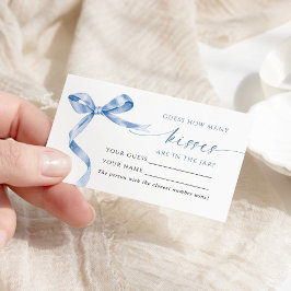 Blue Bow Wie viele Kisses Showspielkarte Platzkarte