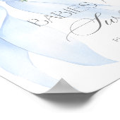 Blue Bow Wildblume Babys sind süß Poster (Ecke)