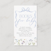 Blue Bow Wildblume Book for baby ticket Begleitkarte (Vorderseite)