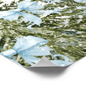 Blue Bow Winter Baby Dusche Willkommen Poster (Ecke)