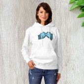 Blue Bow Womens Hoodie