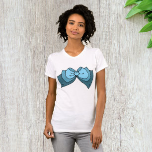 Blue Bow Womens T - Shirt