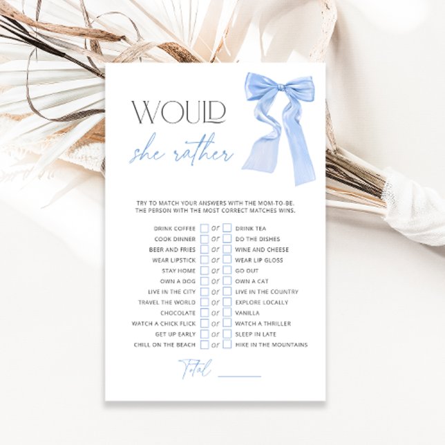 Blue Bow würde sie eher Baby Dusche Spiel (Von Creator hochgeladen)