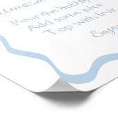 Blue Bow Zähmung des Knotens Brautparty Mimosa Bar Poster (Ecke)