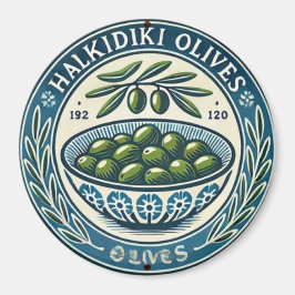 Blue Bowl Greek Olive Picture Design Magnet