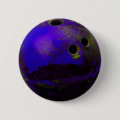 Blue Bowling Ball individualisieren Button (Vorderseite)