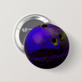 Blue Bowling Ball individualisieren Button (Vorne & Hinten)