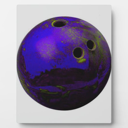 Blue Bowling Ball individualisieren Fotoplatte (Vorderseite)
