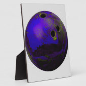 Blue Bowling Ball individualisieren Fotoplatte (Seite)