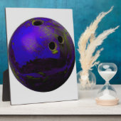 Blue Bowling Ball individualisieren Fotoplatte (Seite)
