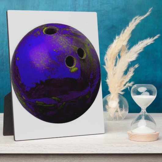 Blue Bowling Ball individualisieren Fotoplatte (Seite)