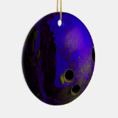 Blue Bowling Ball individualisieren Keramik Ornament (Rechts)