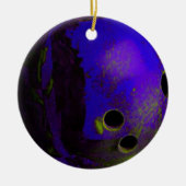 Blue Bowling Ball individualisieren Keramik Ornament (Vorne)