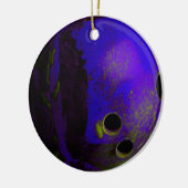 Blue Bowling Ball individualisieren Keramik Ornament (Links)