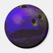 Blue Bowling Ball individualisieren Magnet (Vorne)