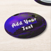 Blue Bowling Ball individuell anpassen Runder Pappuntersetzer (Angewinkelt)