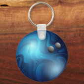 Blue Bowling Ball Keyring Schlüsselanhänger (Vorderseite)