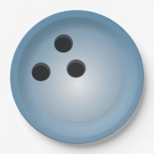 Blue Bowling Ball Pappteller