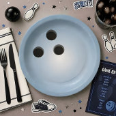 Blue Bowling Ball Pappteller