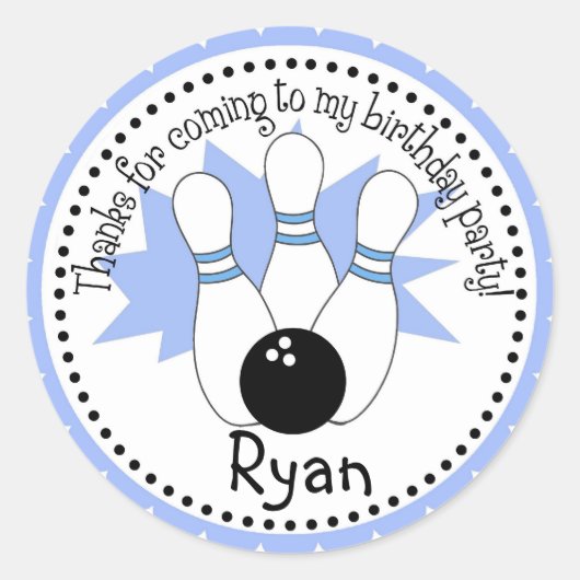 Blue Bowling Ball Stickers (Vorderseite)