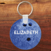 Blue Bowling Custom Ball Schlüsselanhänger (Vorderseite)