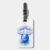 Blue Bowling Gepäckanhänger (Vorderseite vertikal)