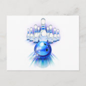 Blue Bowling Postkarte (Vorderseite)
