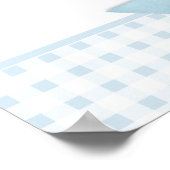 Blue Bows Baby Dusche Begrüßungszeichen Poster (Ecke)