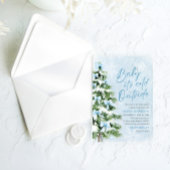 Blue Bows Baby It's Cold Outside Baby Dusche Acryleinladungen