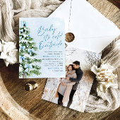 Blue Bows Baby It's Cold Outside Baby Dusche Einladung