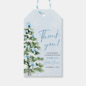 Blue Bows Baby It's Cold Outside Baby Dusche Geschenkanhänger (Vorderseite)