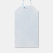 Blue Bows Baby It's Cold Outside Baby Dusche Geschenkanhänger (Rückseite)