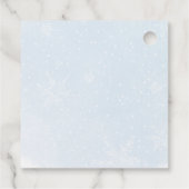 Blue Bows Baby It's Cold Outside Baby Dusche Geschenkanhänger (Rückseite)