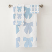 Blue Bows Badhandtuch Set (Insitu)