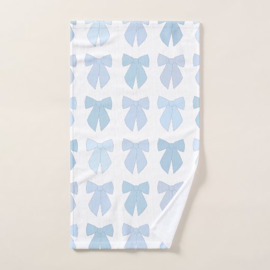 Blue Bows Badhandtuch Set (Handtuch)