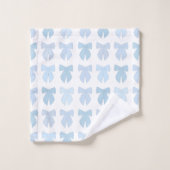 Blue Bows Badhandtuch Set (Waschlappen)